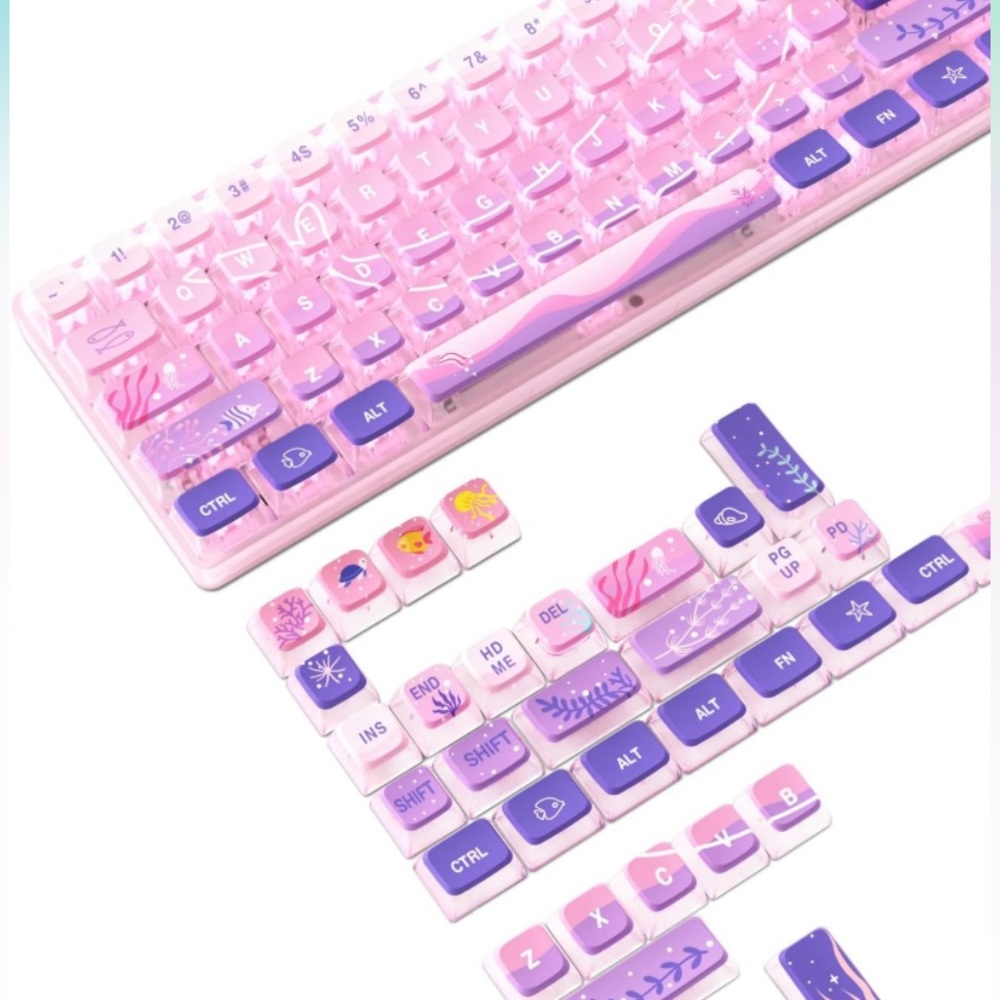 120 Key PBT Pudding Dreamy Sea Keycap Set ASA Profile